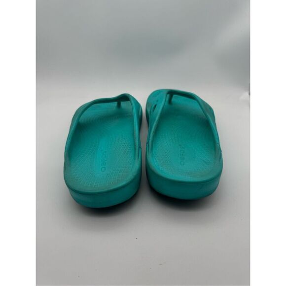 OOFOS OOriginal Impact Absorption Recovery Sandals Teal M9-W11 - Picture 4 of 6